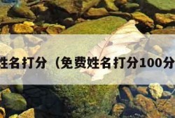 免费姓名打分（免费姓名打分100分最准）