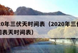 2020年三伏天时间表（2020年三伏天时间表天时间表）