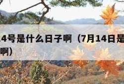 7月14号是什么日子啊（7月14日是什么日子啊）