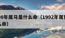 1990年属马是什么命（1992年属猴是什么命）