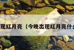 今晚出现红月亮（今晚出现红月亮什么意思）