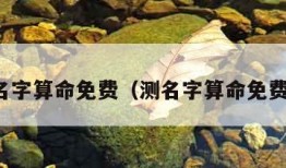 测名字算命免费（测名字算命免费版）