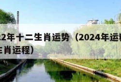 2022年十二生肖运势（2024年运程十二生肖运程）