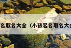 小孩起名取名大全（小孩起名取名大全免费）