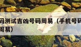 手机号码测试吉凶号码周易（手机号码测吉凶查询号周易）