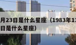 11月23日是什么星座（1983年11月23日是什么星座）