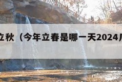 今年立秋（今年立春是哪一天2024几点到几点）