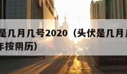 头伏是几月几号2020（头伏是几月几号2022年按阴历）