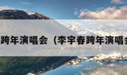 李宇春跨年演唱会（李宇春跨年演唱会压轴）