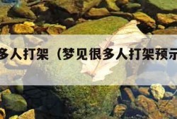 梦见很多人打架（梦见很多人打架预示着什么）