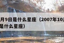 10月9日是什么星座（2007年10月9日是什么星座）