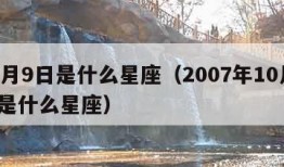 10月9日是什么星座（2007年10月9日是什么星座）