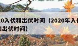 2020入伏和出伏时间（2020年入伏时间和出伏时间）