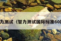 智力测试（智力测试国际标准60题）