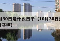 10月30日是什么日子（10月30日是什么日子啊）