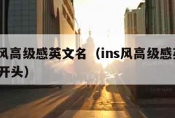 ins风高级感英文名（ins风高级感英文名F开头）