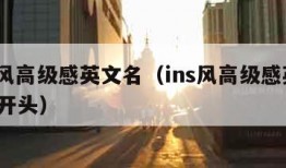 ins风高级感英文名（ins风高级感英文名F开头）