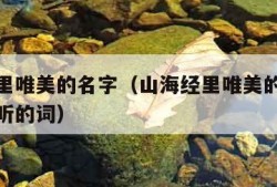 山海经里唯美的名字（山海经里唯美的名字诗经里好听的词）