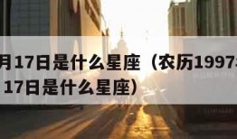 12月17日是什么星座（农历1997年12月17日是什么星座）