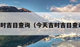 今天吉时吉日查询（今天吉时吉日查询下载）