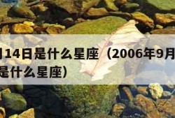 9月14日是什么星座（2006年9月14日是什么星座）