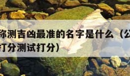 公司名称测吉凶最准的名字是什么（公司名称测吉凶打分测试打分）