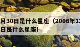 12月30日是什么星座（2006年12月30日是什么星座）