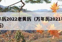 万年历2022老黄历（万年历2021年老黄历）