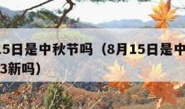 8月15日是中秋节吗（8月15日是中秋节吗有3新吗）