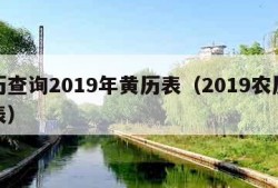 农历查询2019年黄历表（2019农历对照表）