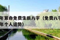 2022年算命免费生辰八字（免费八字算命2020年个人运势）