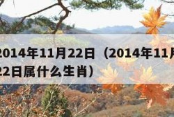 2014年11月22日（2014年11月22日属什么生肖）