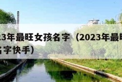 2023年最旺女孩名字（2023年最旺女孩名字快手）