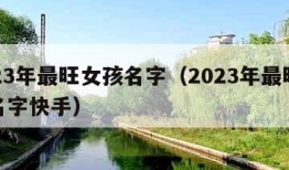 2023年最旺女孩名字（2023年最旺女孩名字快手）