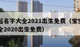 宝宝起名字大全2021出生免费（宝宝起名字大全2020出生免费）