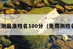 免费测最准姓名100分（免费测姓名字）