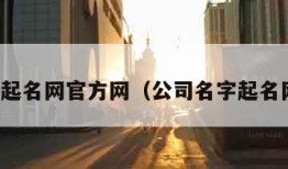 公司起名网官方网（公司名字起名网站）