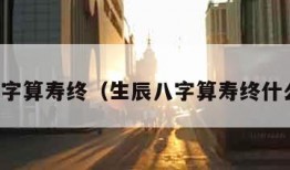 生辰八字算寿终（生辰八字算寿终什么意思）