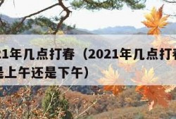 2021年几点打春（2021年几点打春时间是上午还是下午）