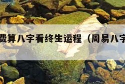 周易免费算八字看终生运程（周易八字免费算命网）