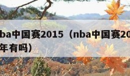 nba中国赛2015（nba中国赛2023年有吗）